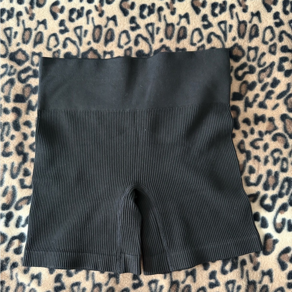 Ardene Black Ribbed Bike Shorts